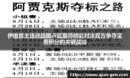 伊维恩主场迎战图卢兹期待精彩对决双方争夺宝贵积分的关键战役